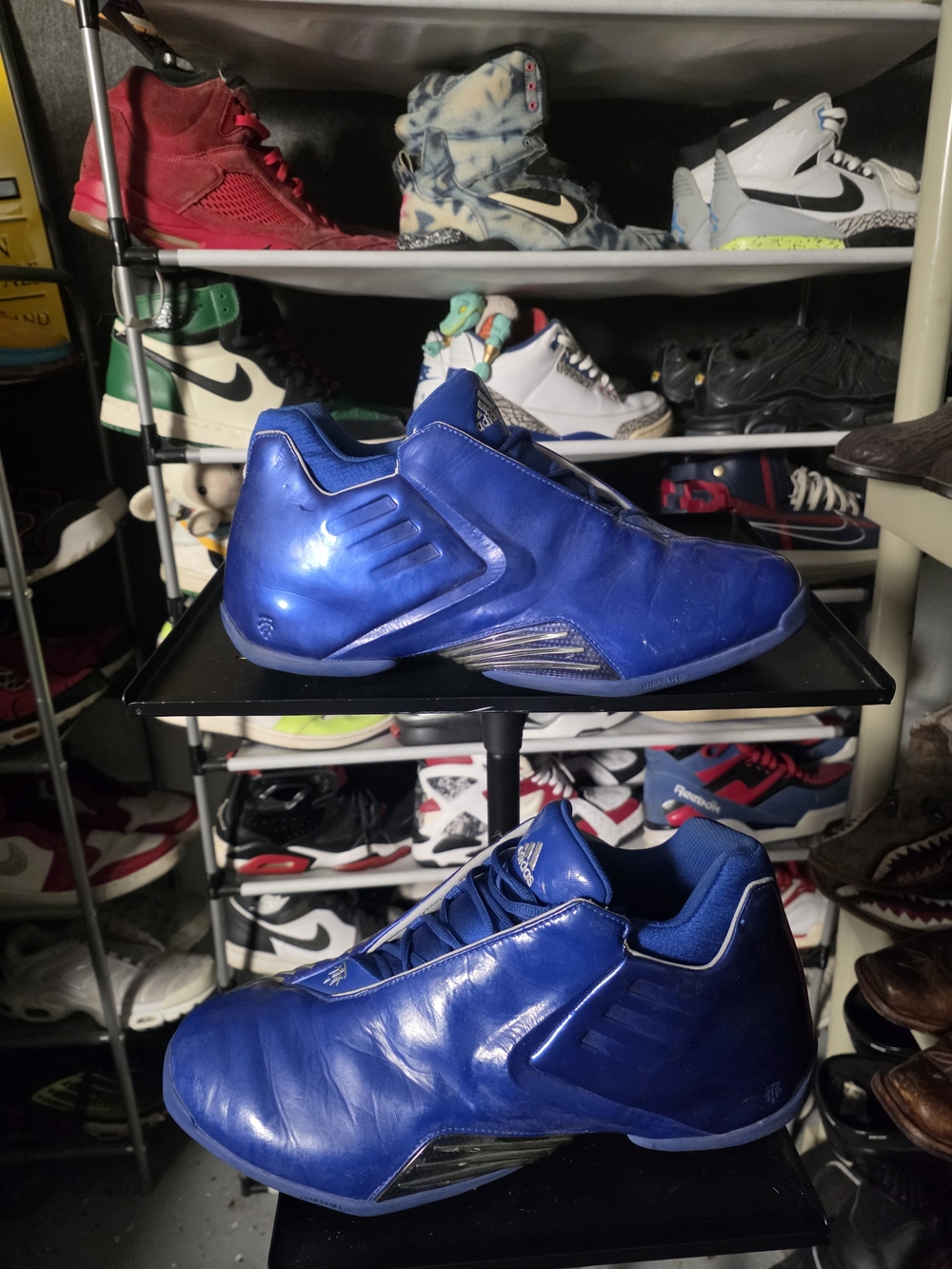 🔥 Rare! adidas T Mac 3 Men's Size 13 Low-Top Athletic Shoes Royal Blue